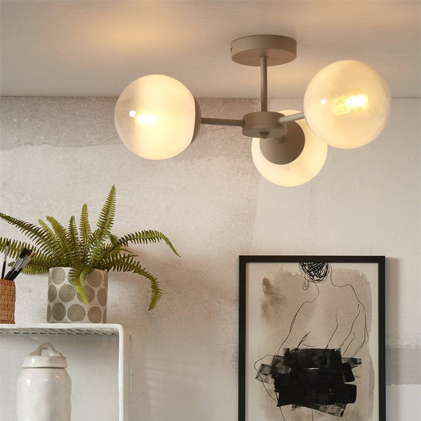 Plafonnier Aspen 3 Bras Blanc Lait