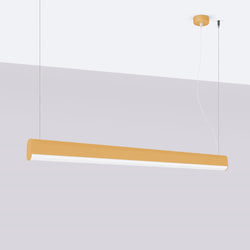 Barre Suspendue Régulière Or LED 3000K
