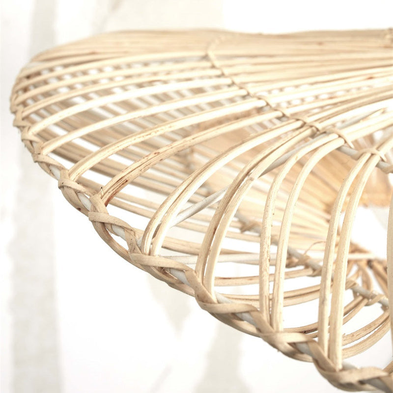 Lampadaire Zanzibar Rotin et Bambou Blanc