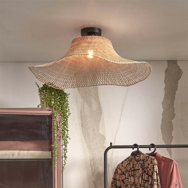 Plafonnier Ibiza Wavy Bambou Naturel 65 cm