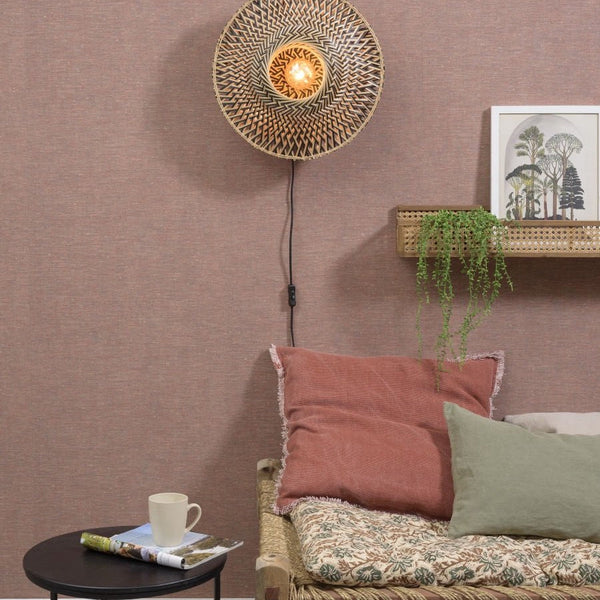 Applique Murale Bali Bambou Noir et Naturel 44 cm