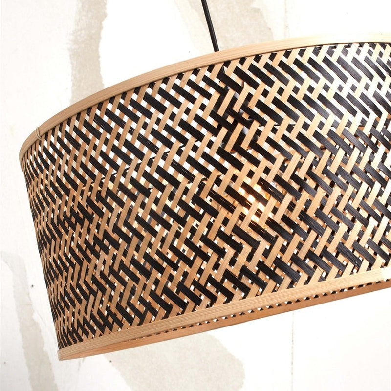 Lampadaire Java XL Bambou Naturel et Noir 218 cm