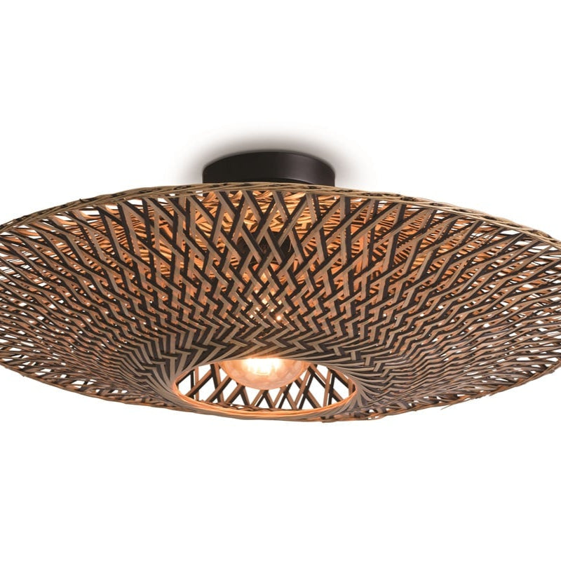Plafonnier Bali Bambou Noir et Naturel 60 cm