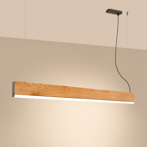 Suspension Vertical Bois de Chêne 120 LED 3000K