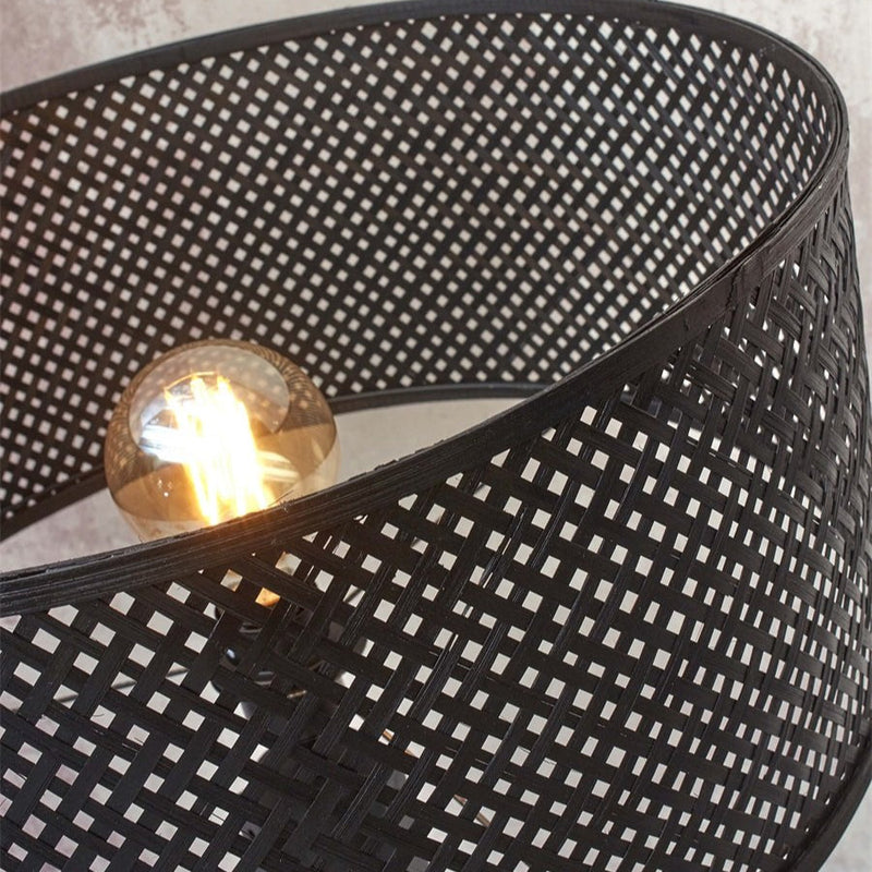 Lampadaire Java 3 Pieds Bambou Noir 150 cm