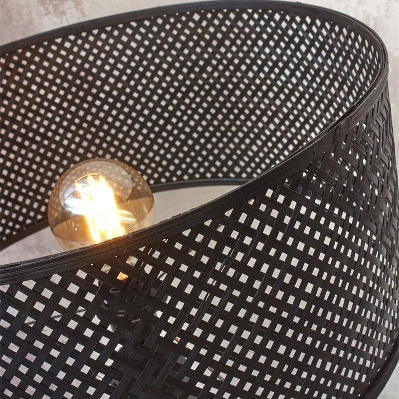 Lampadaire Java 3 Pieds Bambou Noir 150 cm