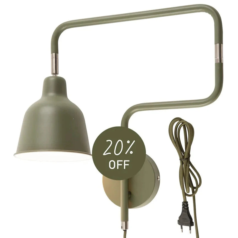 Applique Murale London Tube Vert Olive
