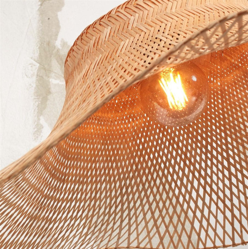 Plafonnier Ibiza Wavy Bambou Naturel 65 cm