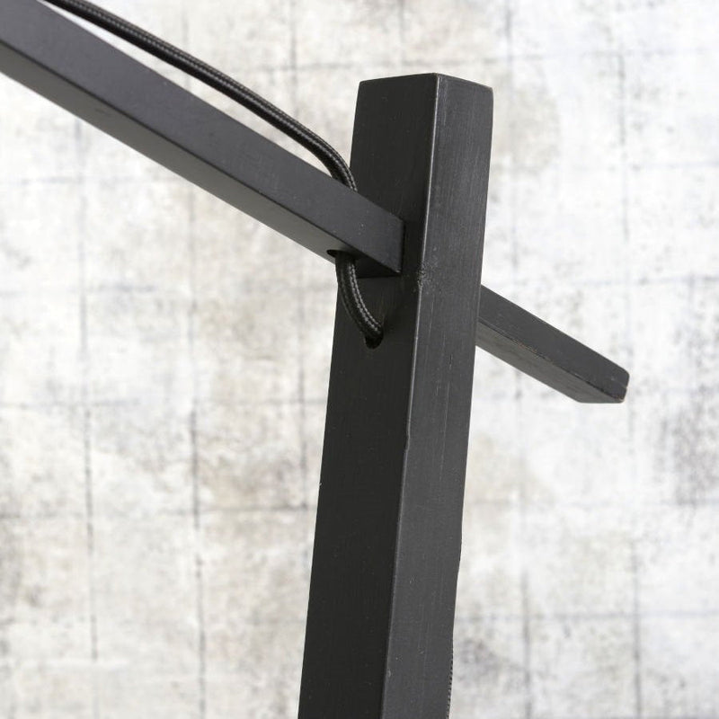 Lampadaire Bali Bambou Naturel et Noir 176 cm