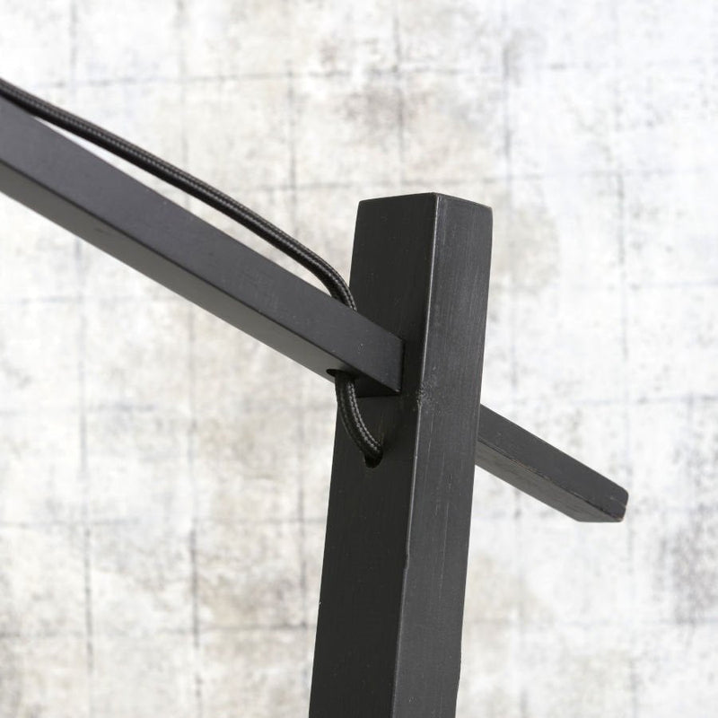 Lampadaire Kalimantan Bambou Naturel et Noir