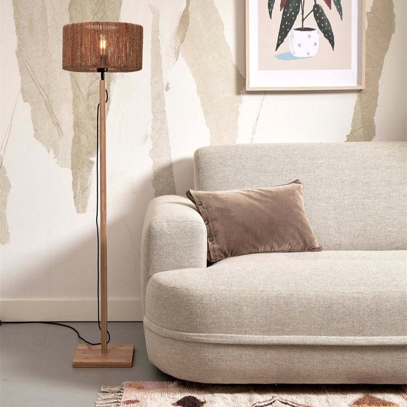 Lampadaire Iguazu Jute et Bambou Naturel 125 cm