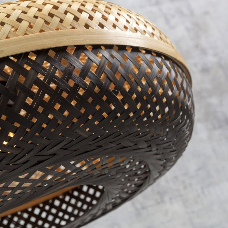 Suspension Palawan Bambou Noir et Naturel 60 cm
