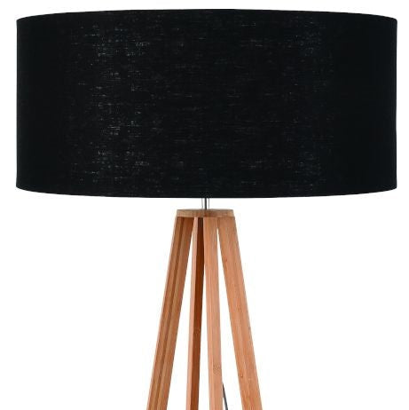 Lampadaire Everest Bambou et Lin Noir 158 cm