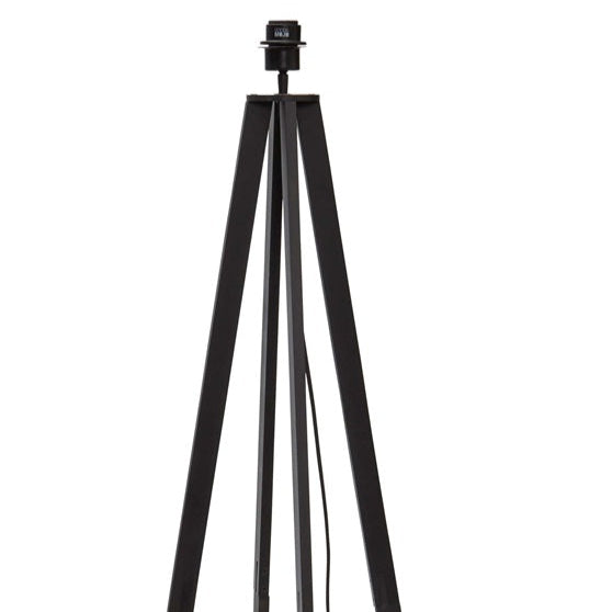 Lampadaire Java 4 Pieds Bambou Noir 175 cm