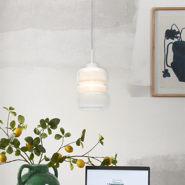 Suspension Verona Verre Dégradé Blanc Ø15 cm