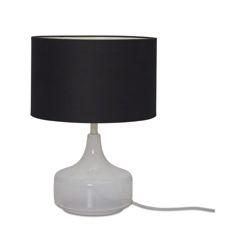 Lampe à Poser Reykjavik Verre Blanc et Noir