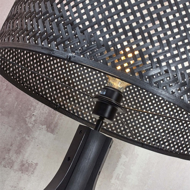 Lampadaire Java 3 Pieds Bambou Noir 150 cm