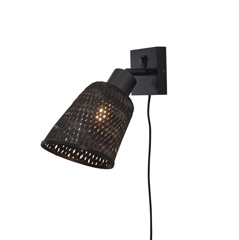 Applique Murale Java Bambou Noir 15 cm