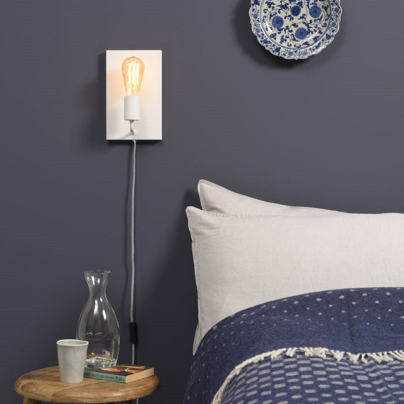 Applique Murale Madrid Fer Blanc L