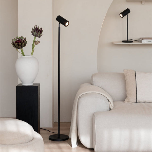 Lampadaire Java Bambou Noir LED