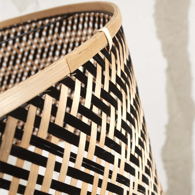 Lampadaire Java XL Bambou Naturel et Noir 218 cm