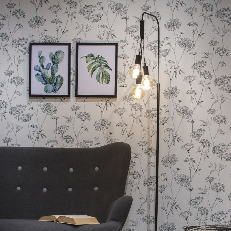 Lampadaire Oslo 3 Ampoules Fer Noir