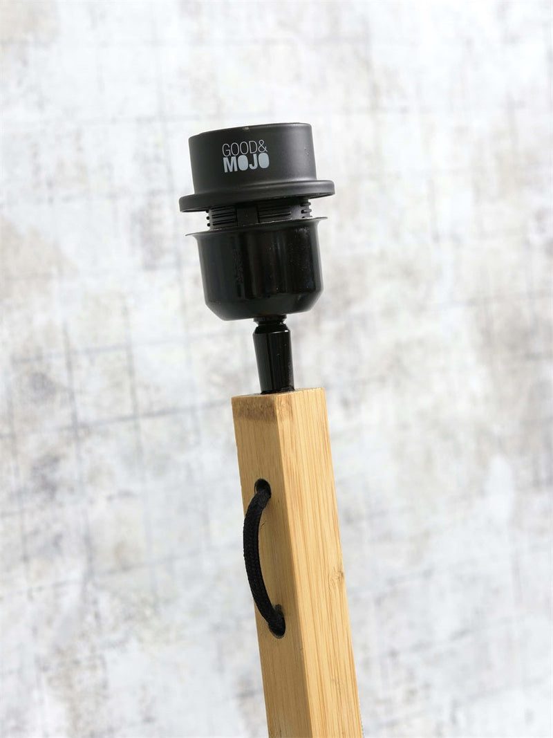 Lampadaire Bhutan Bambou Naturel et Noir 130 cm
