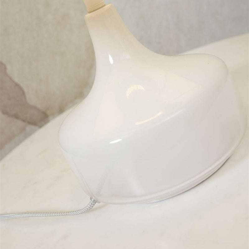 Lampe à Poser Reykjavik Verre Blanc et Noir 45cm