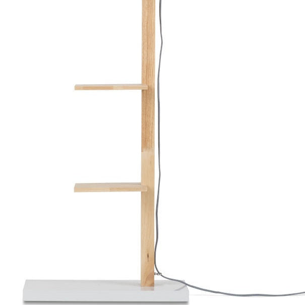 Lampadaire Cambridge Bois et Fer Blanc 168 cm