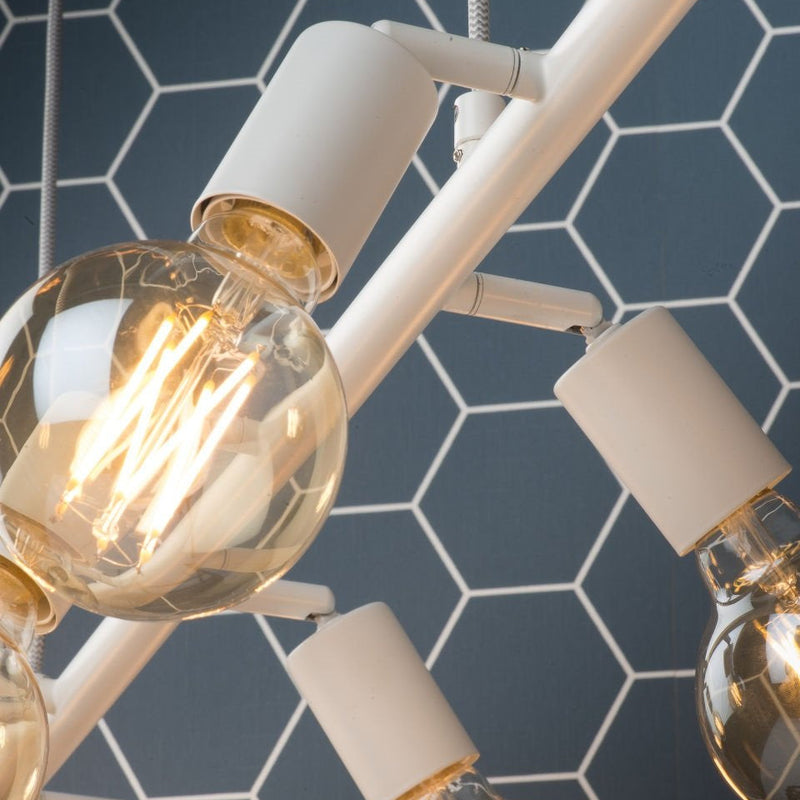 Suspension Blanche Miami 8 Bras Design