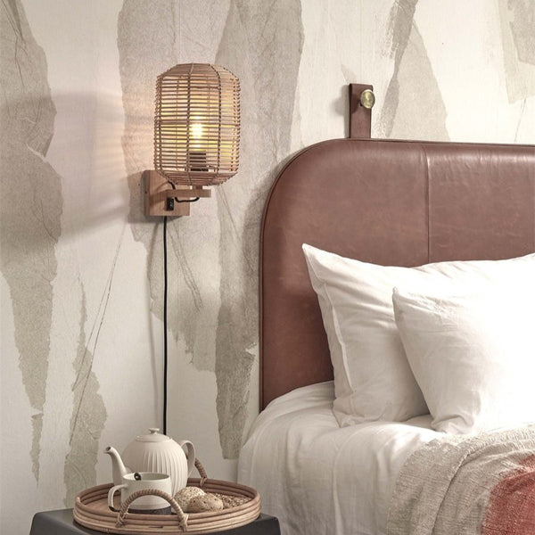 Applique Murale Tanami Rotin Naturel 25 cm