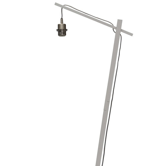 Lampadaire Zanzibar Rotin et Bambou Blanc 150 cm
