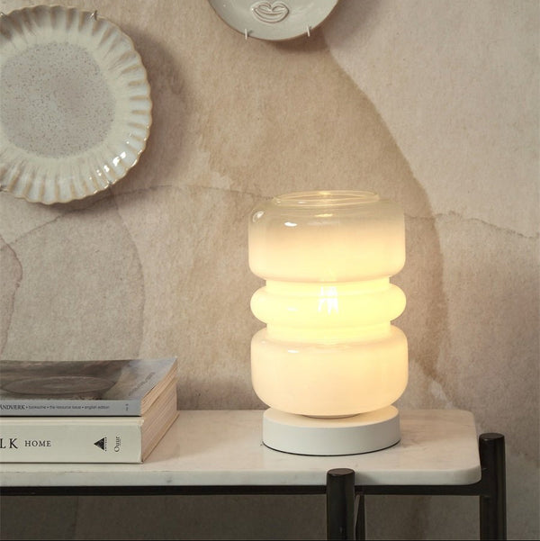 Lampe à Poser Verona Verre Dégradé Blanc Lait