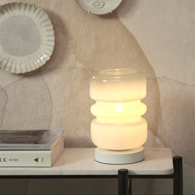 Lampe à Poser Verona Verre Dégradé Blanc Lait