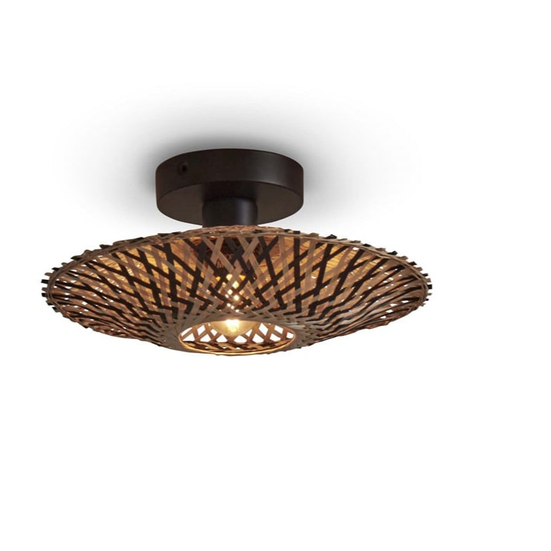 Plafonnier Kalimantan Bambou Noir et Naturel 30 cm