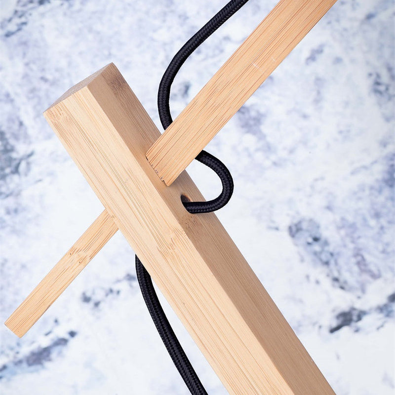 Lampadaire Ibiza Bambou Naturel et Noir 150 cm