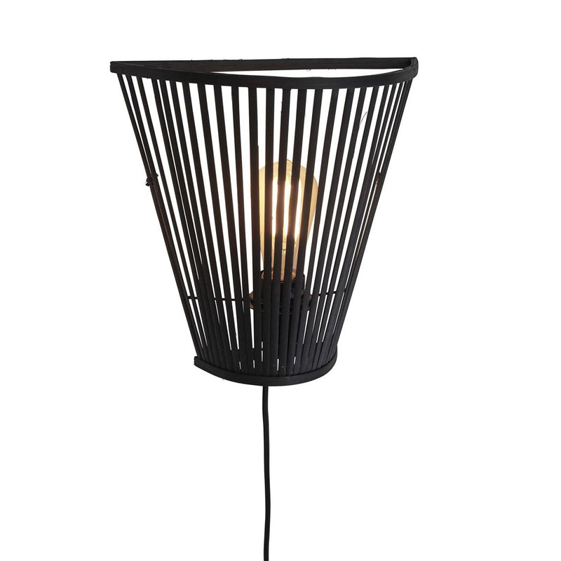 Applique Murale Merapi Bambou Noir 30 cm