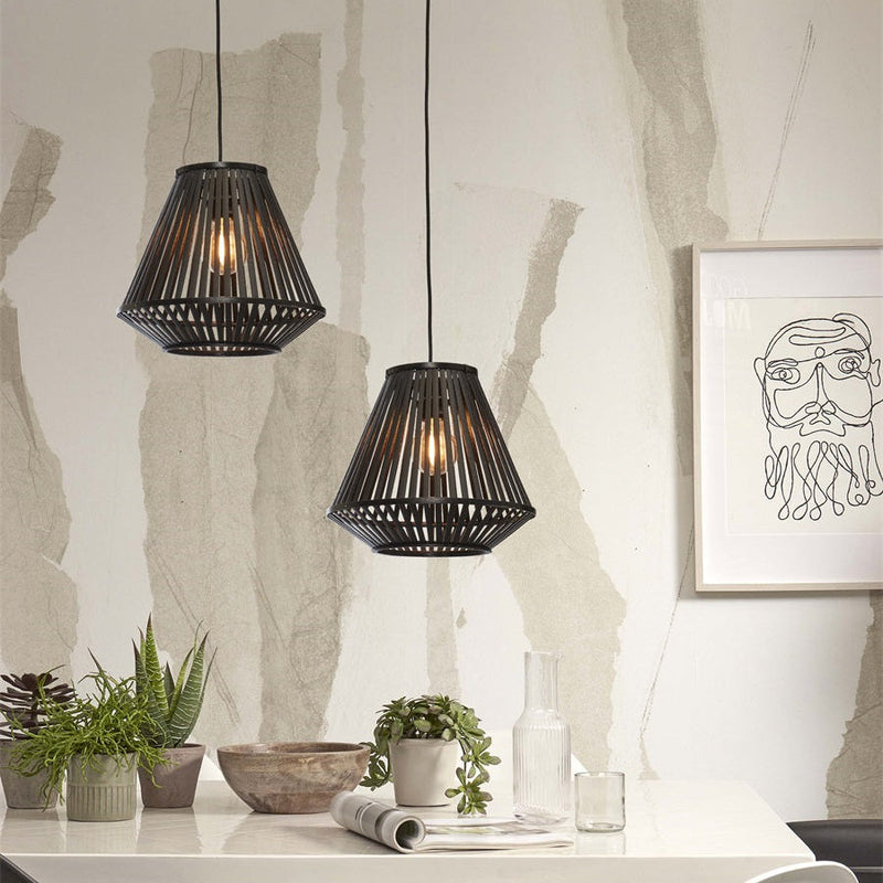 Suspension Merapi Bambou Noir 30 cm