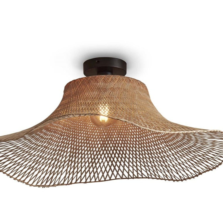 Plafonnier Ibiza Wavy Bambou Naturel 65 cm