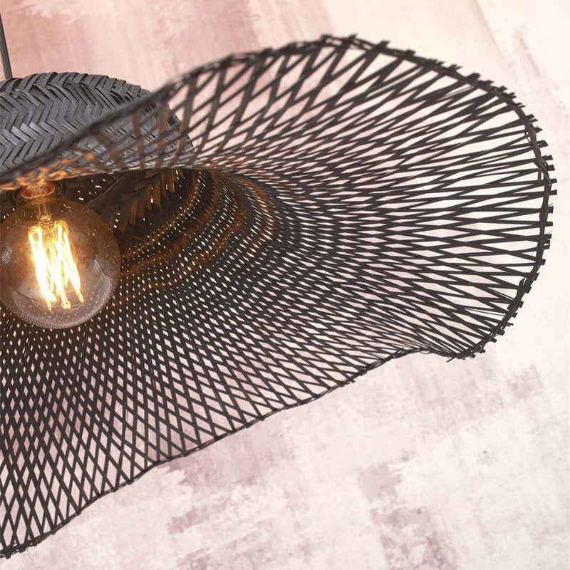 Lampadaire Ibiza Bambou Noir 150 cm