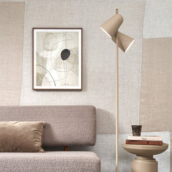 Lampadaire Salamanca Fer Sable à Double Abat-Jour 145 cm