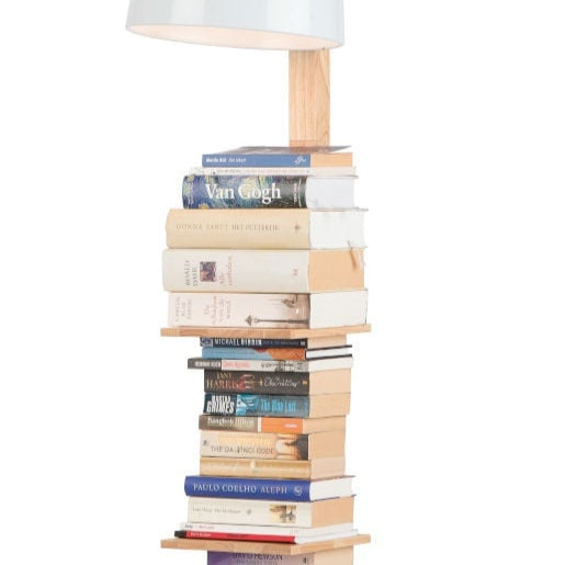 Lampadaire Bibliothèque Cambridge Bois et Blanc
