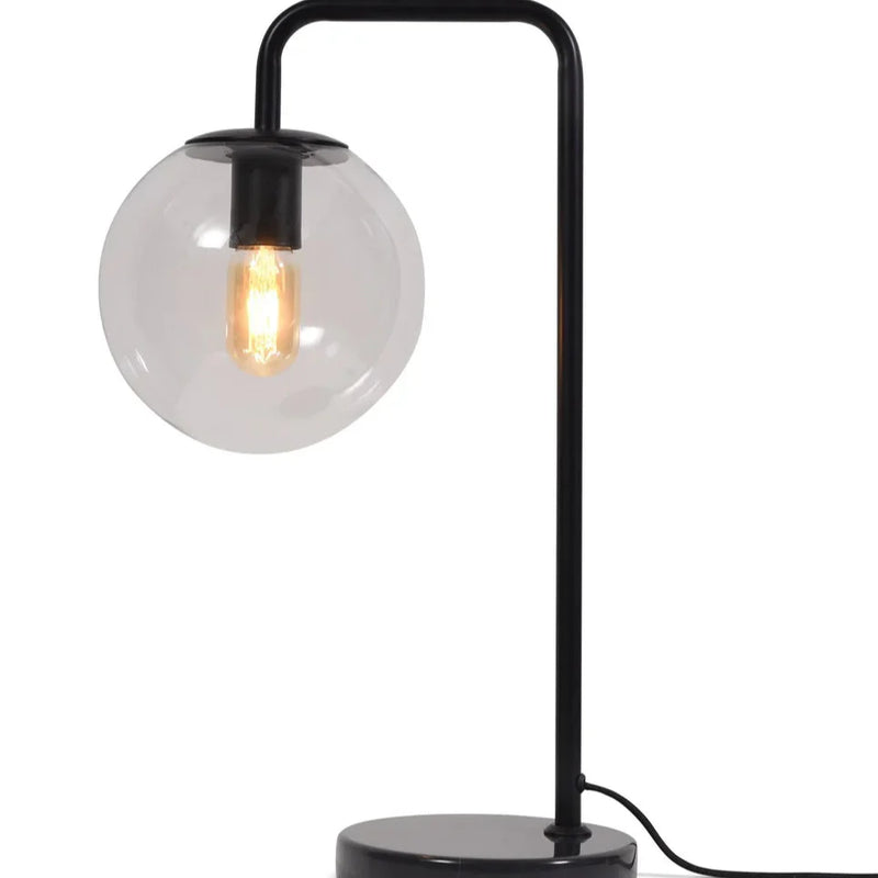 Lampe à Poser Warsaw Verre et Métal Noir