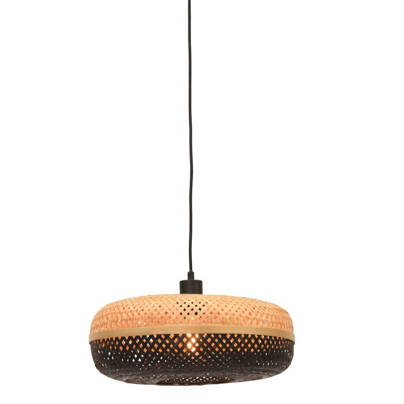 Suspension Palawan Bambou Noir et Naturel 60 cm