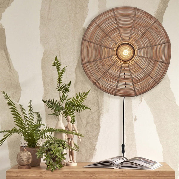 Applique Murale Tanami Rotin Naturel 55 cm
