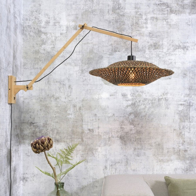 Applique Murale Bali Bambou Naturel et Noir 105 cm