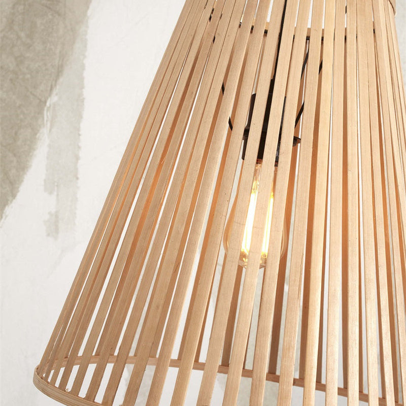 Suspension Merapi Bambou Naturel Évasée 40 cm
