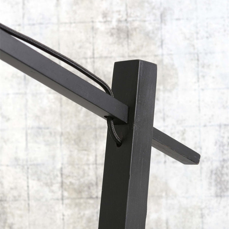 Lampadaire Bhutan Bambou Noir et Naturel 150 cm