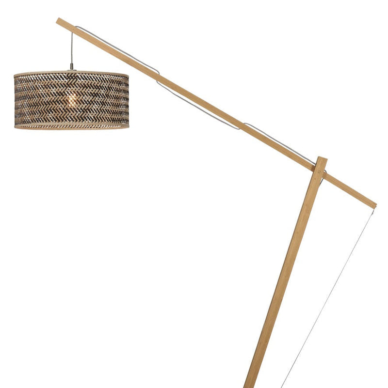 Lampadaire Java XL Bambou Naturel et Noir 218 cm