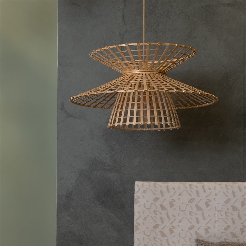 Suspension Machu Picchu Bambou Naturel 57 cm